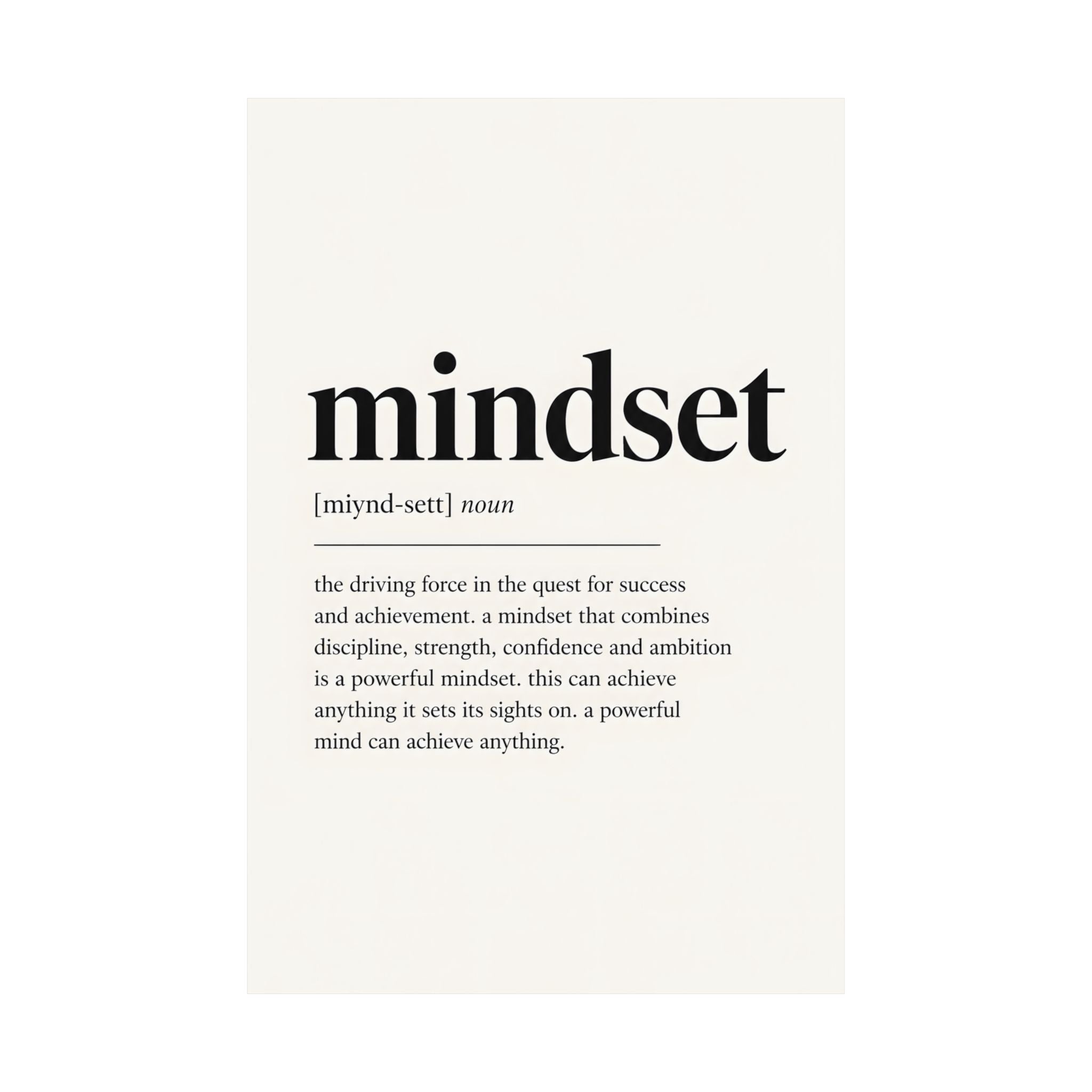 Define Mindset