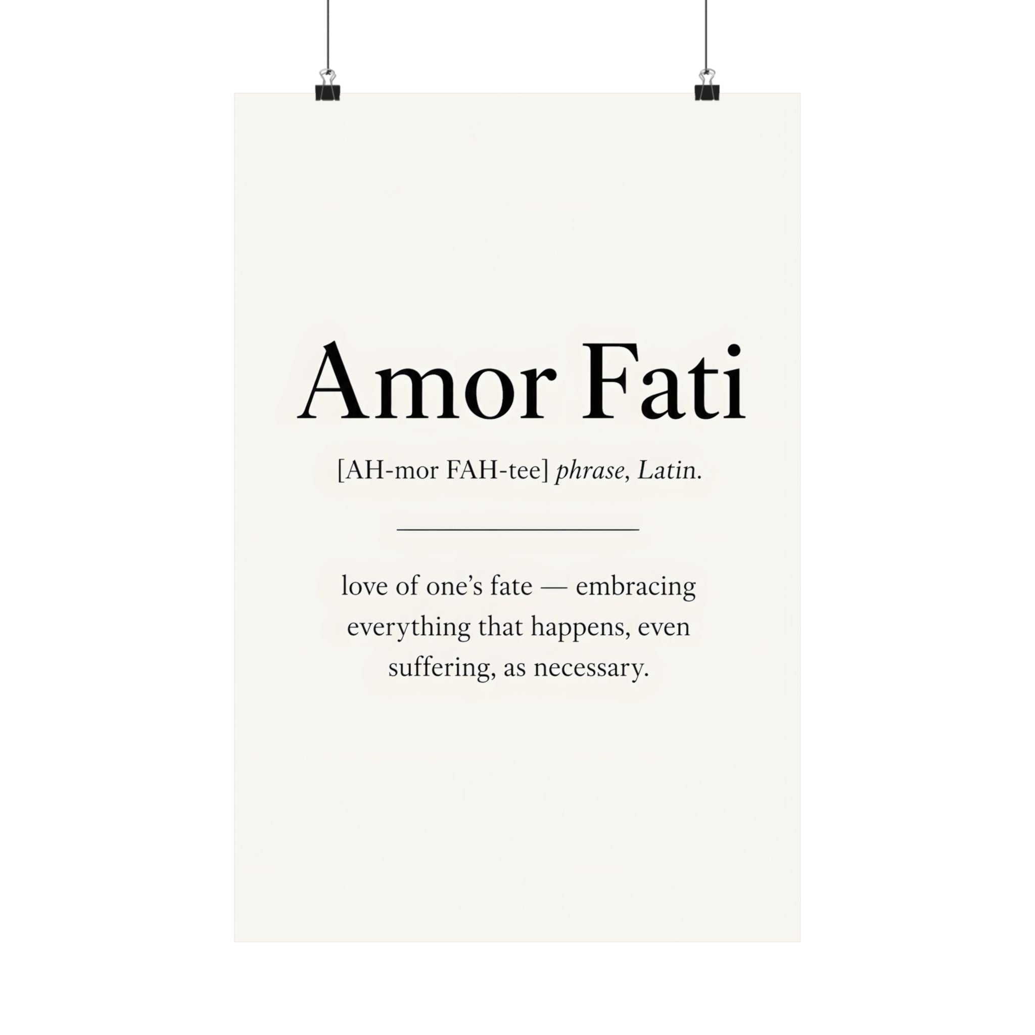 Amor Fati, Latin