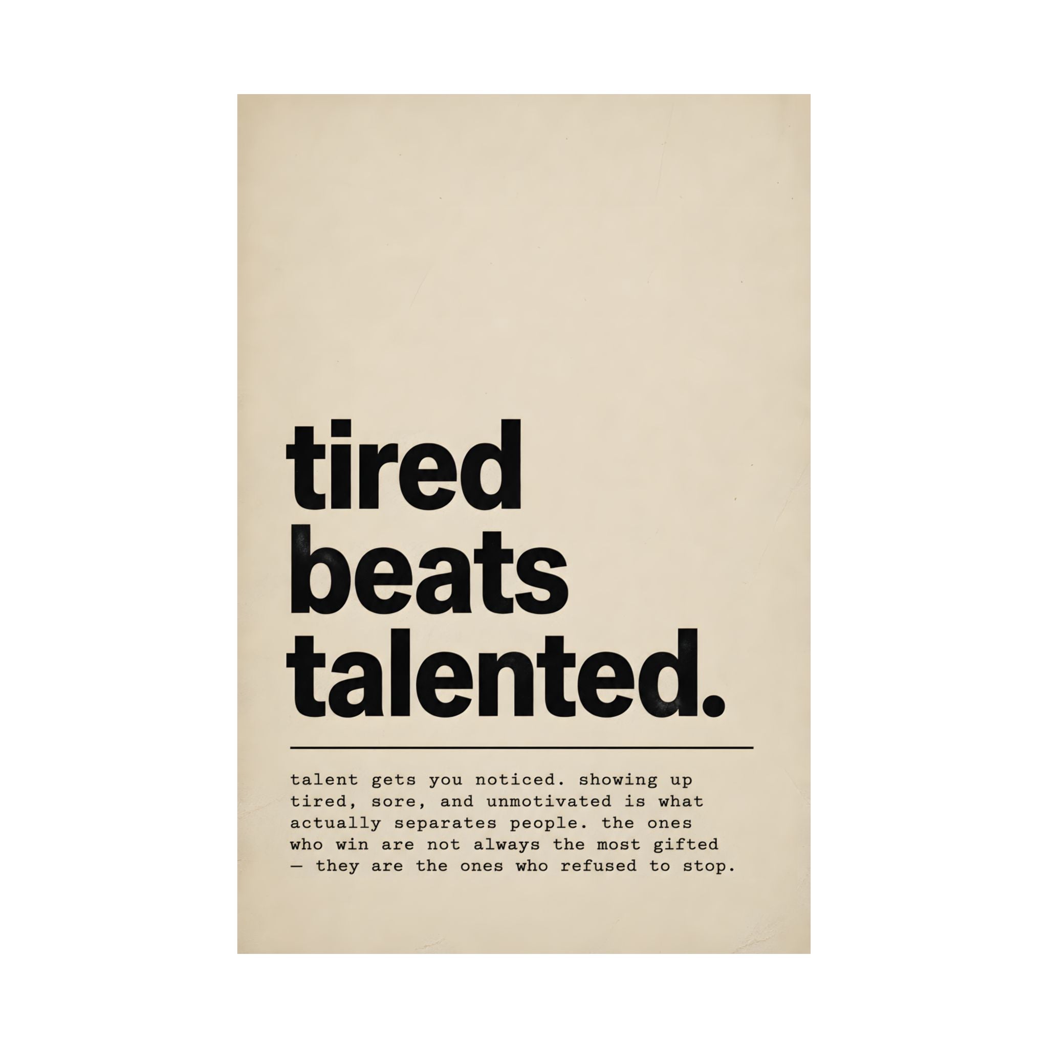 Briefing - Tired Beats Talented