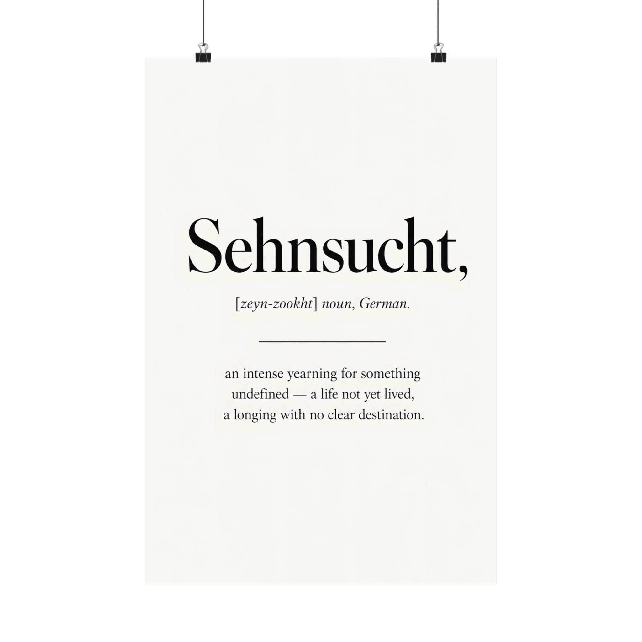 Sehnsucht