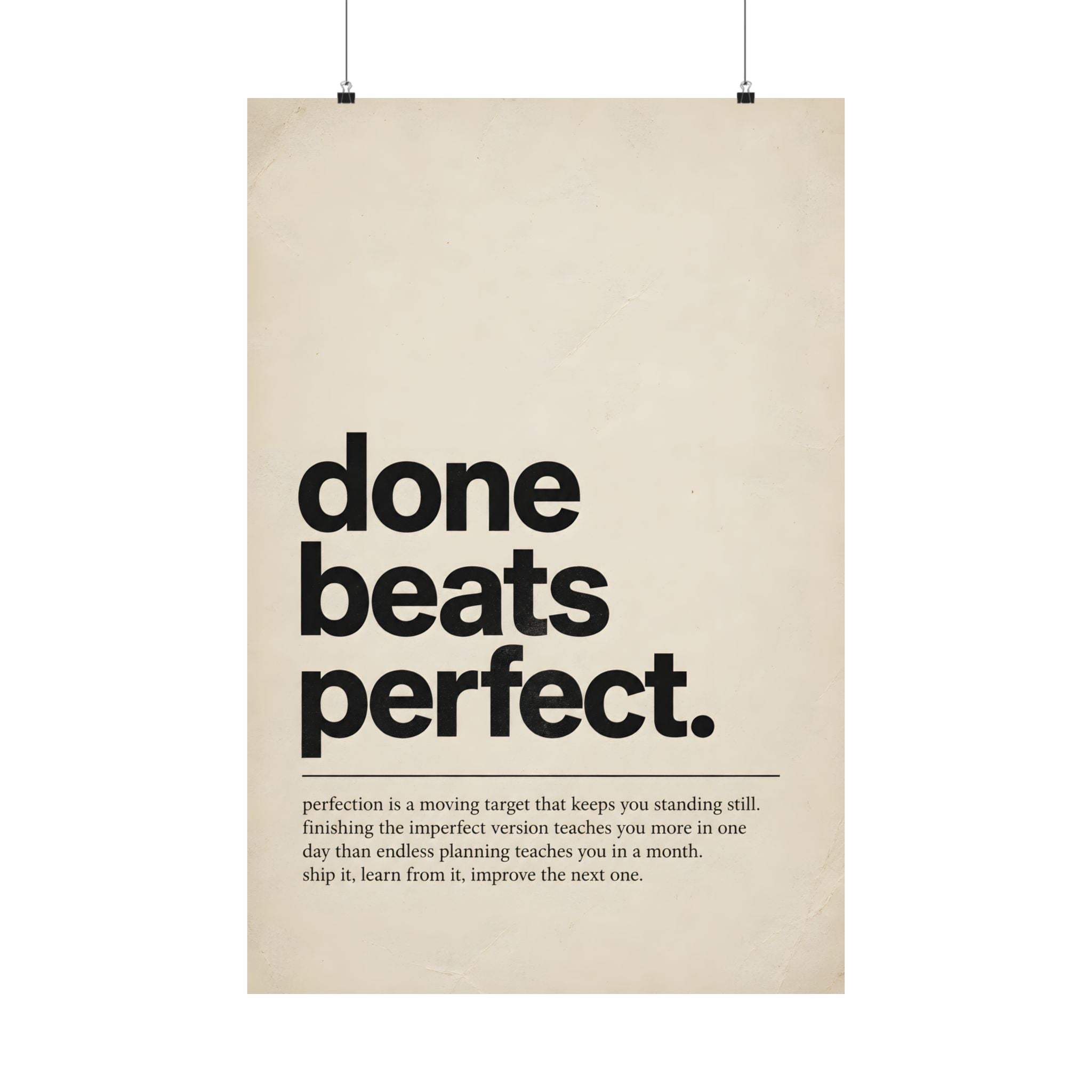 Briefing - Done Beats Perfect