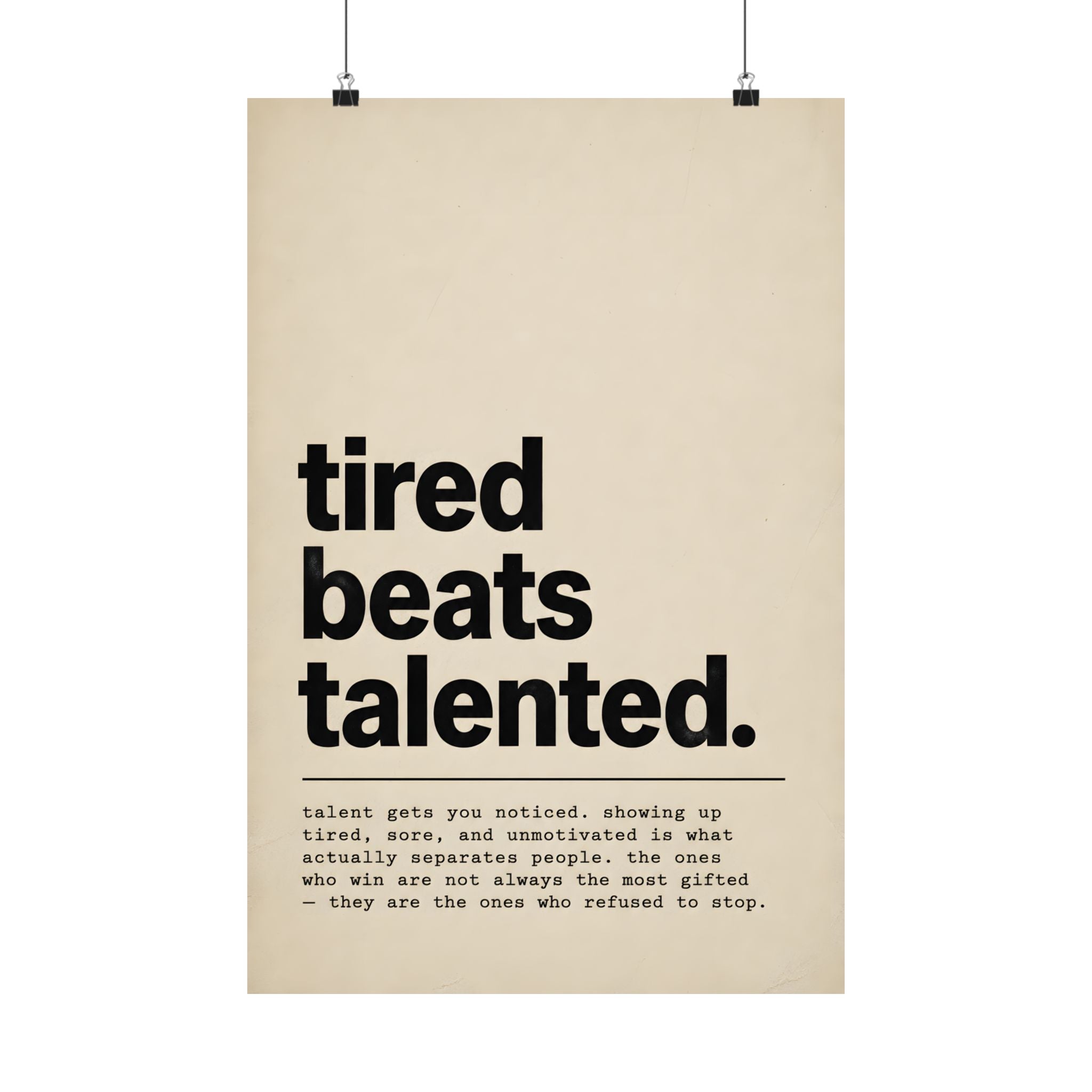 Briefing - Tired Beats Talented