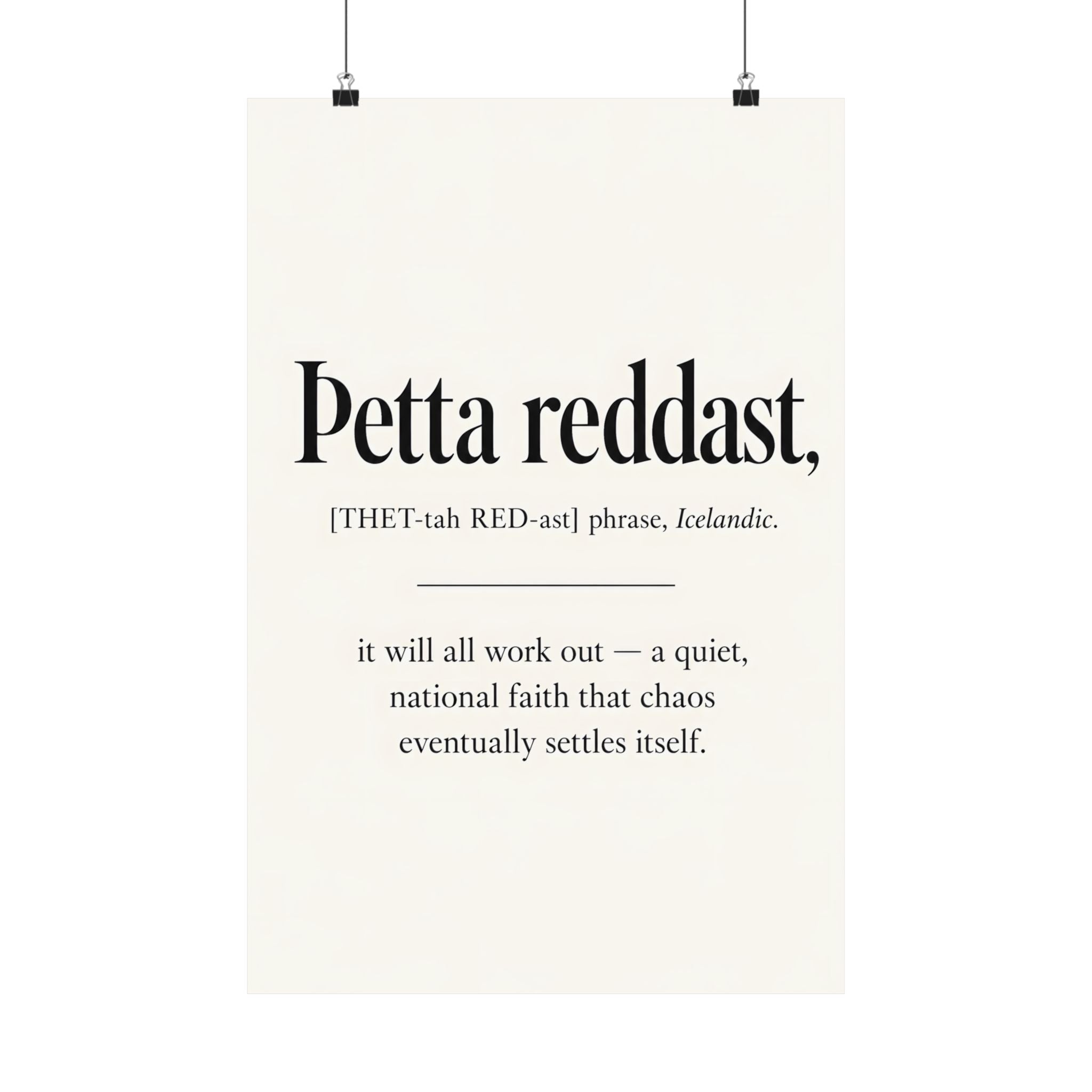 Þetta reddast, Icelandic