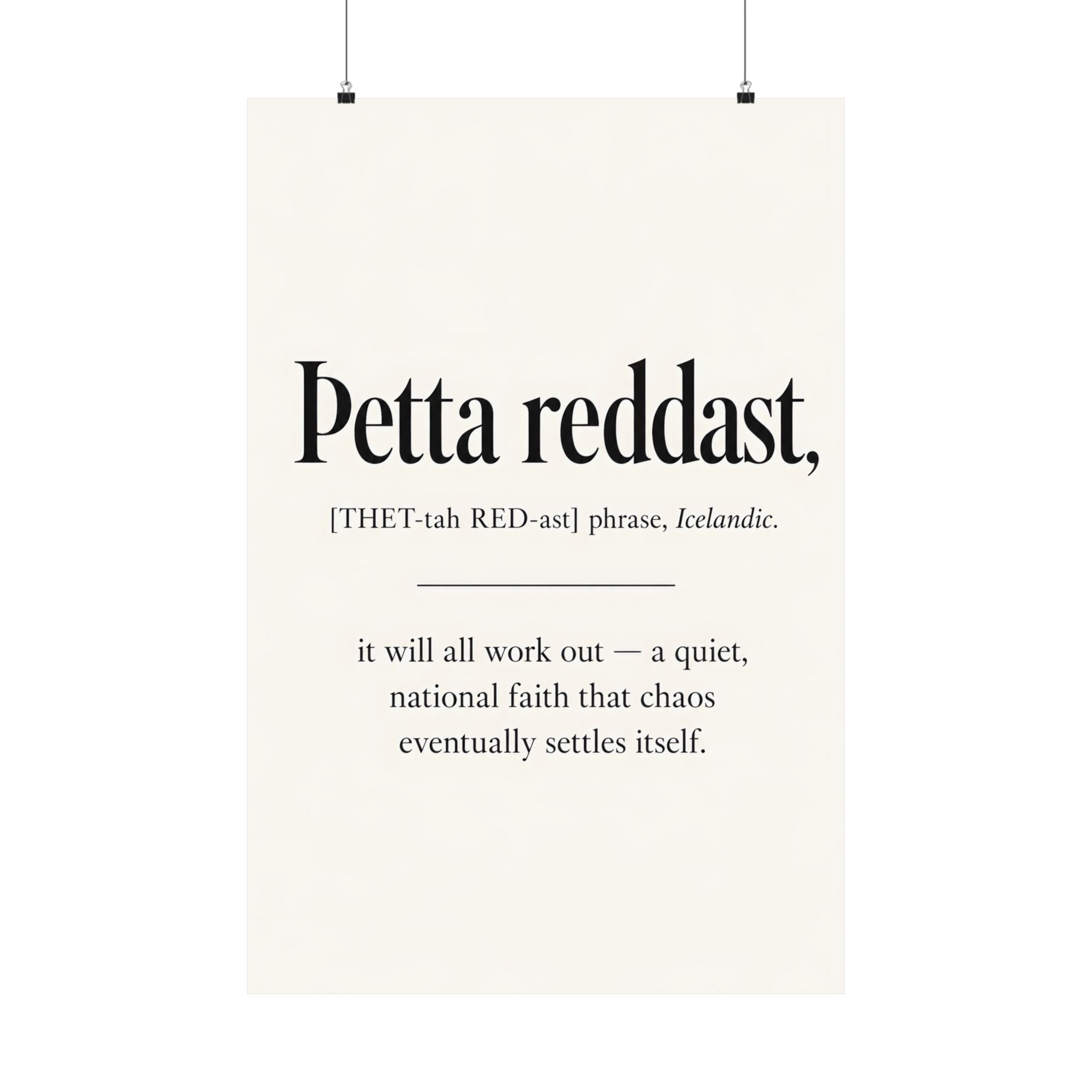 Þetta reddast, Icelandic