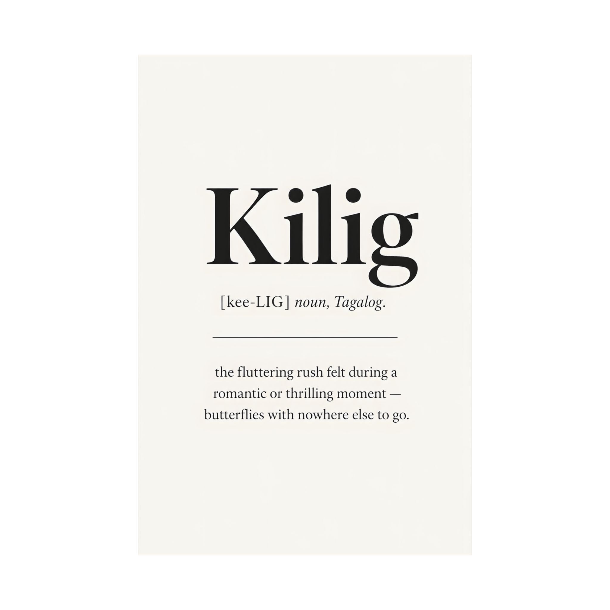 Kilig, Tagalog