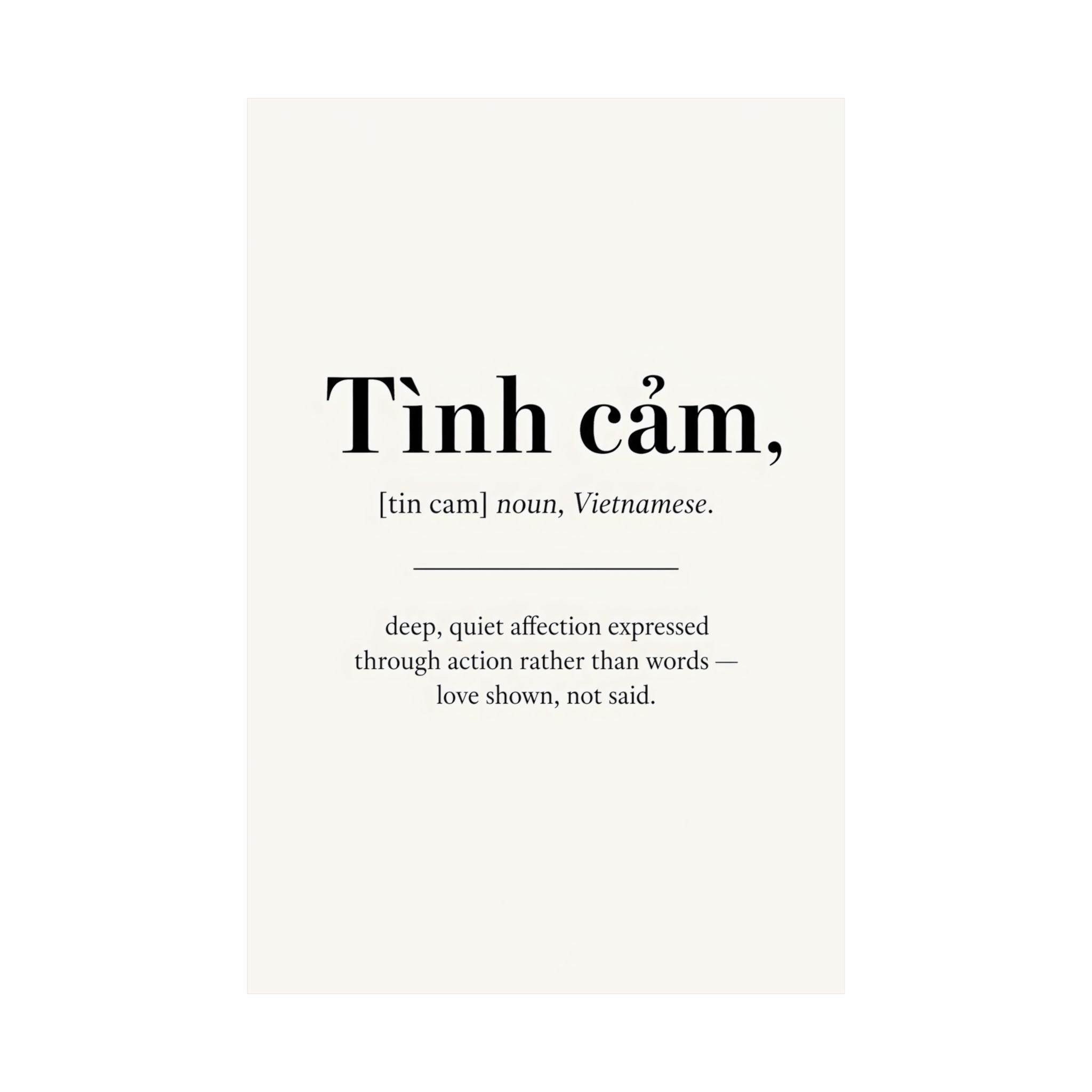 Tinh Cảm, Vietnamese