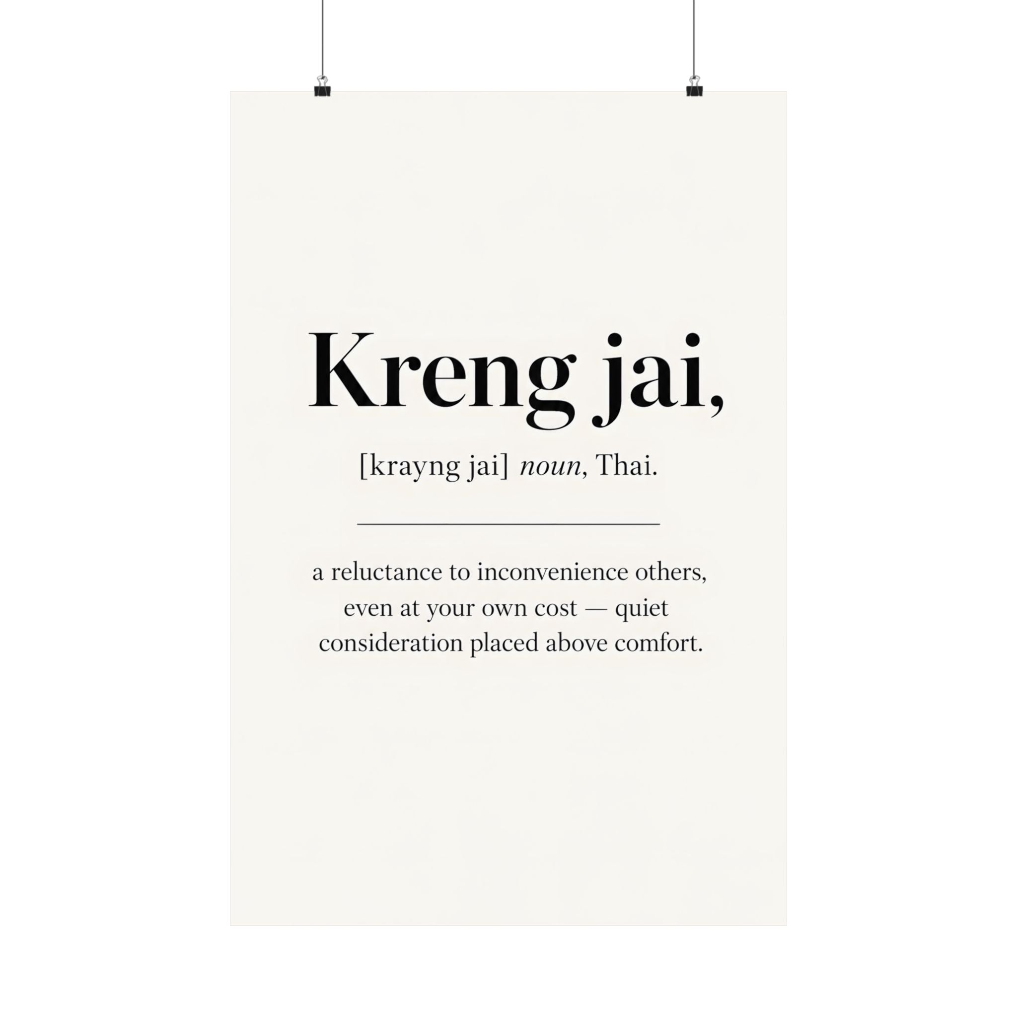 Kreng Jai, Thai