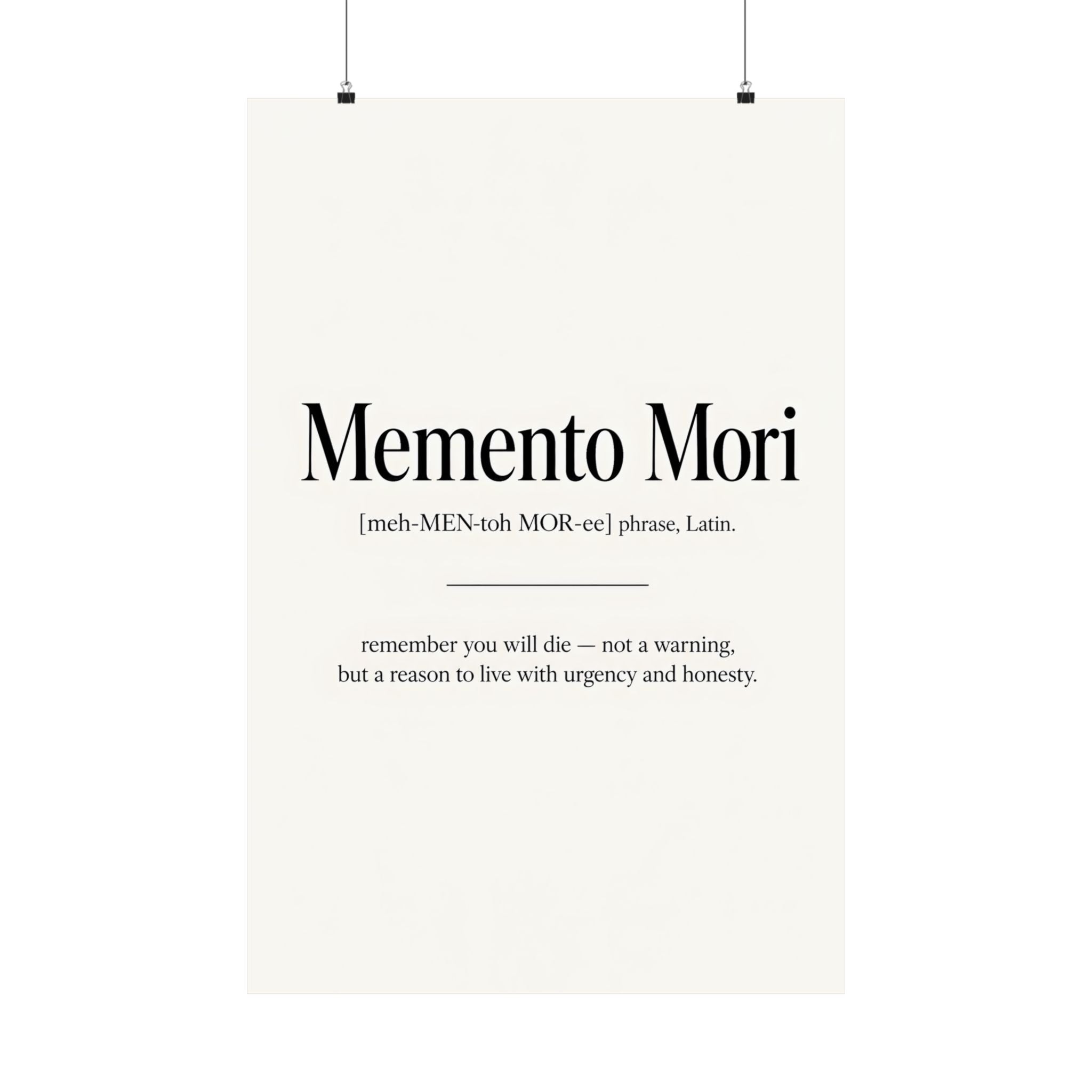 Memento Mori, Latin