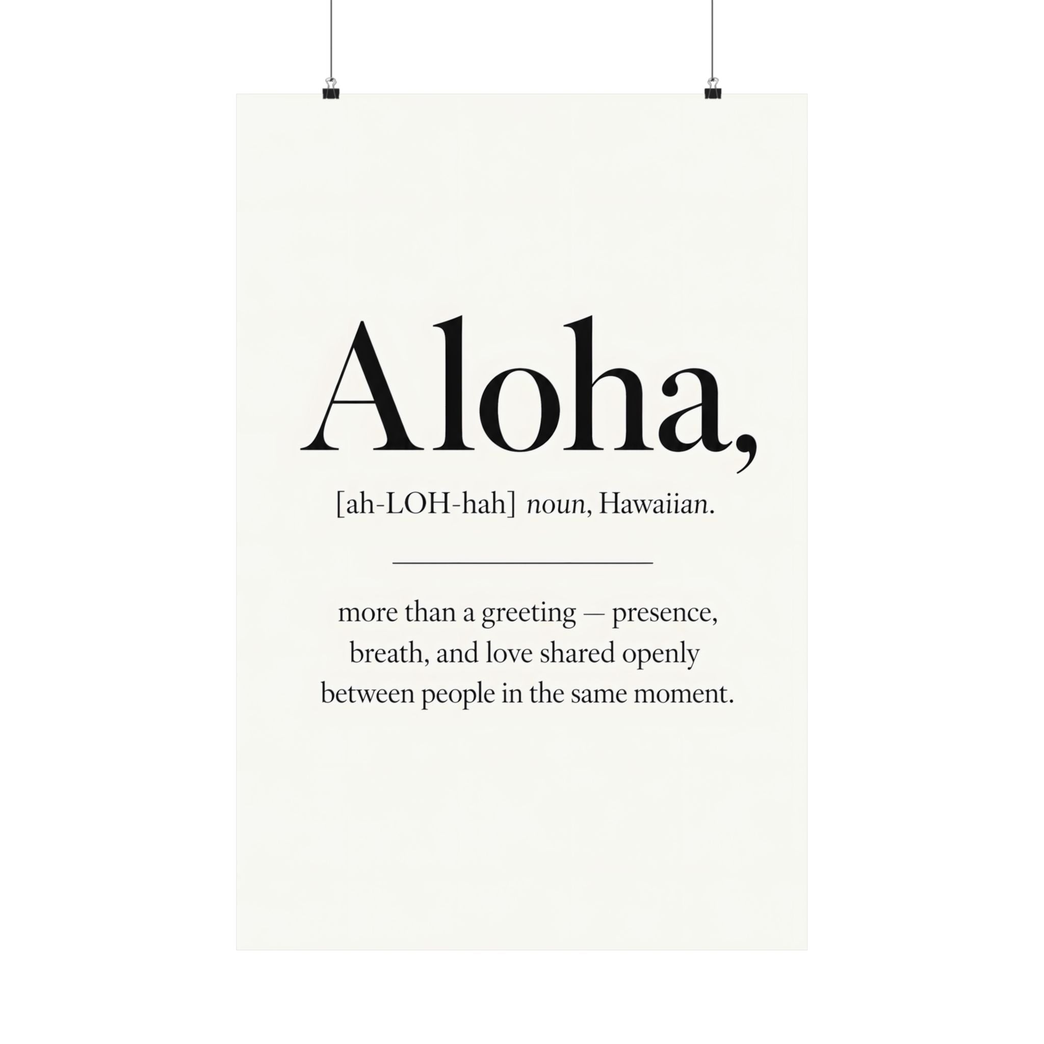 Aloha, Hawaiian