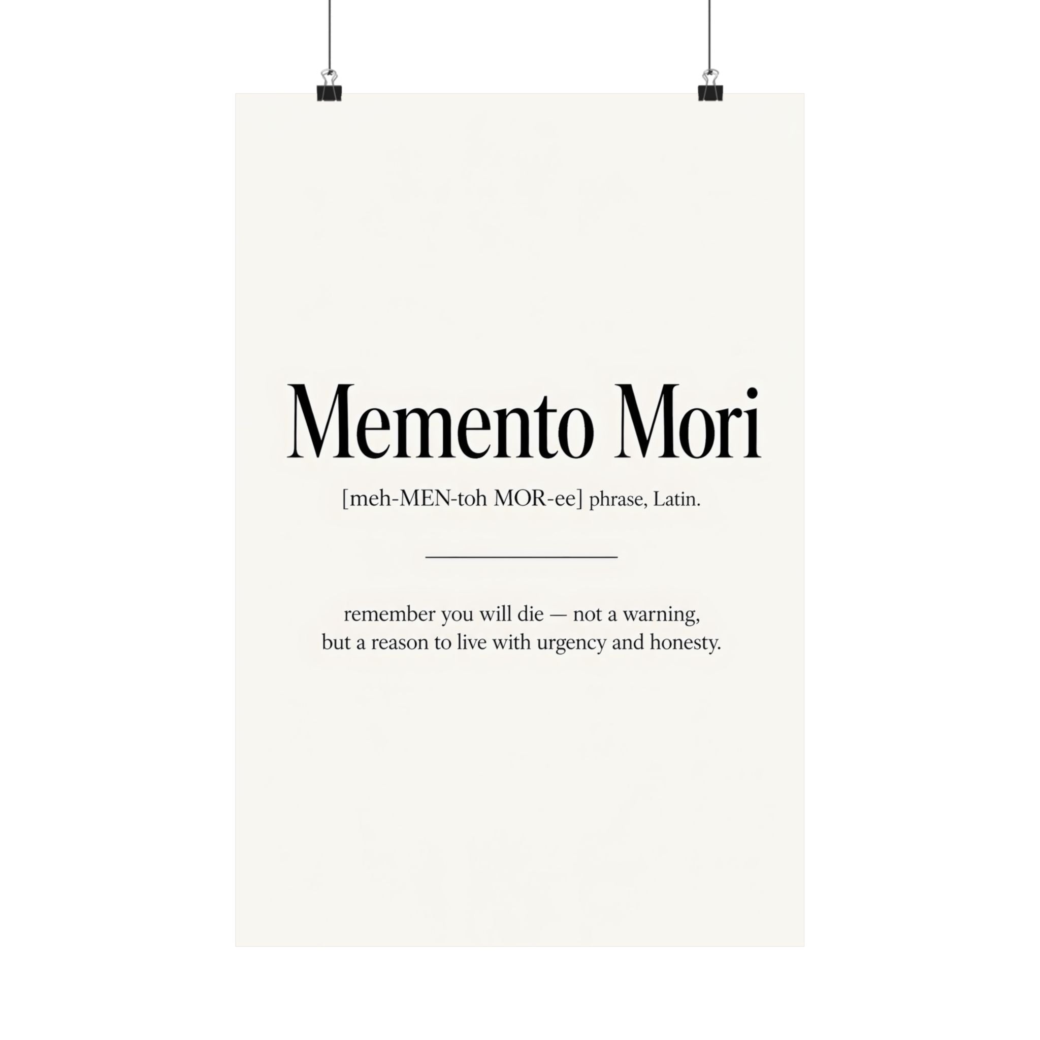Memento Mori, Latin
