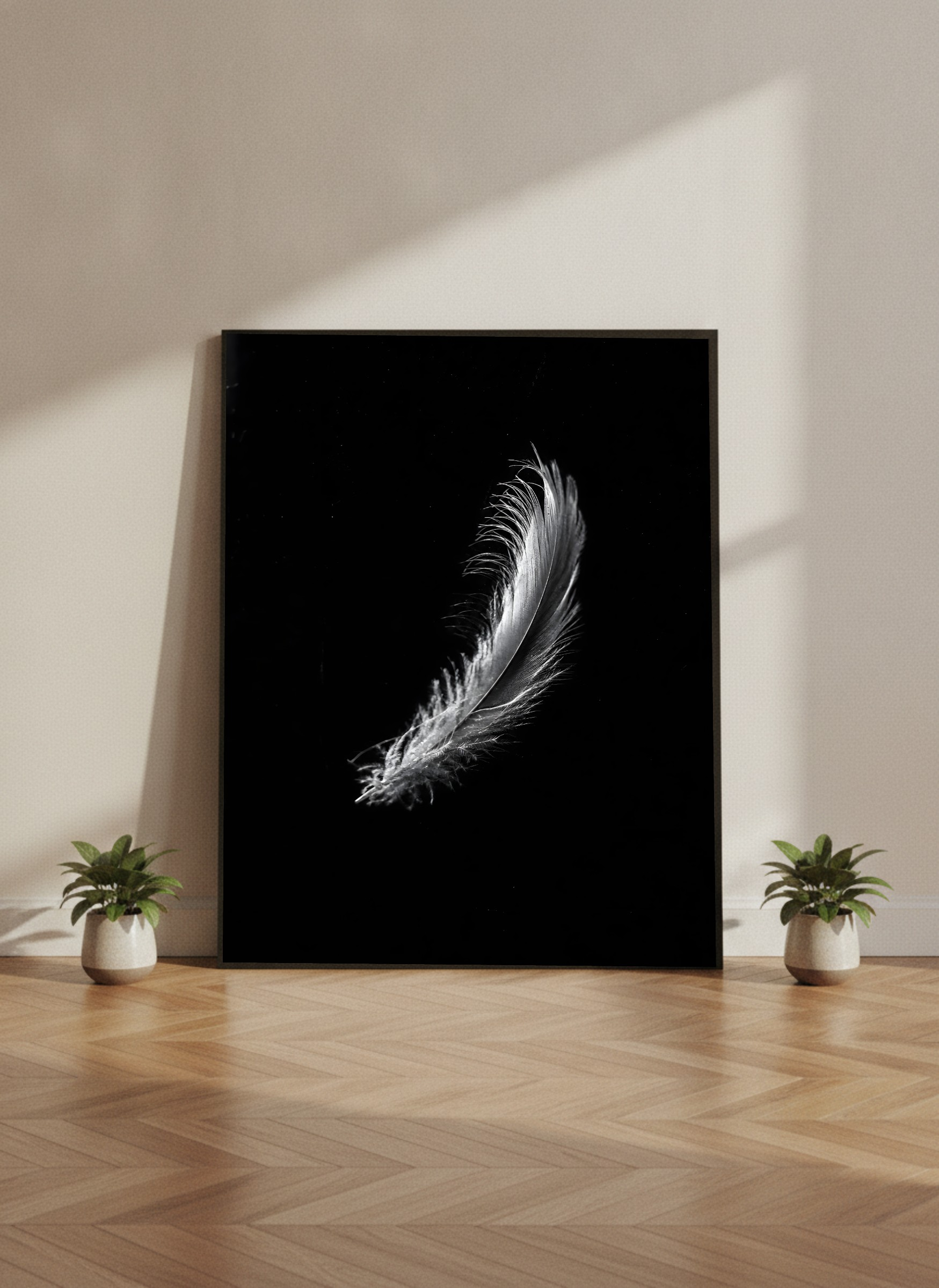 Noir Minimalist Feather