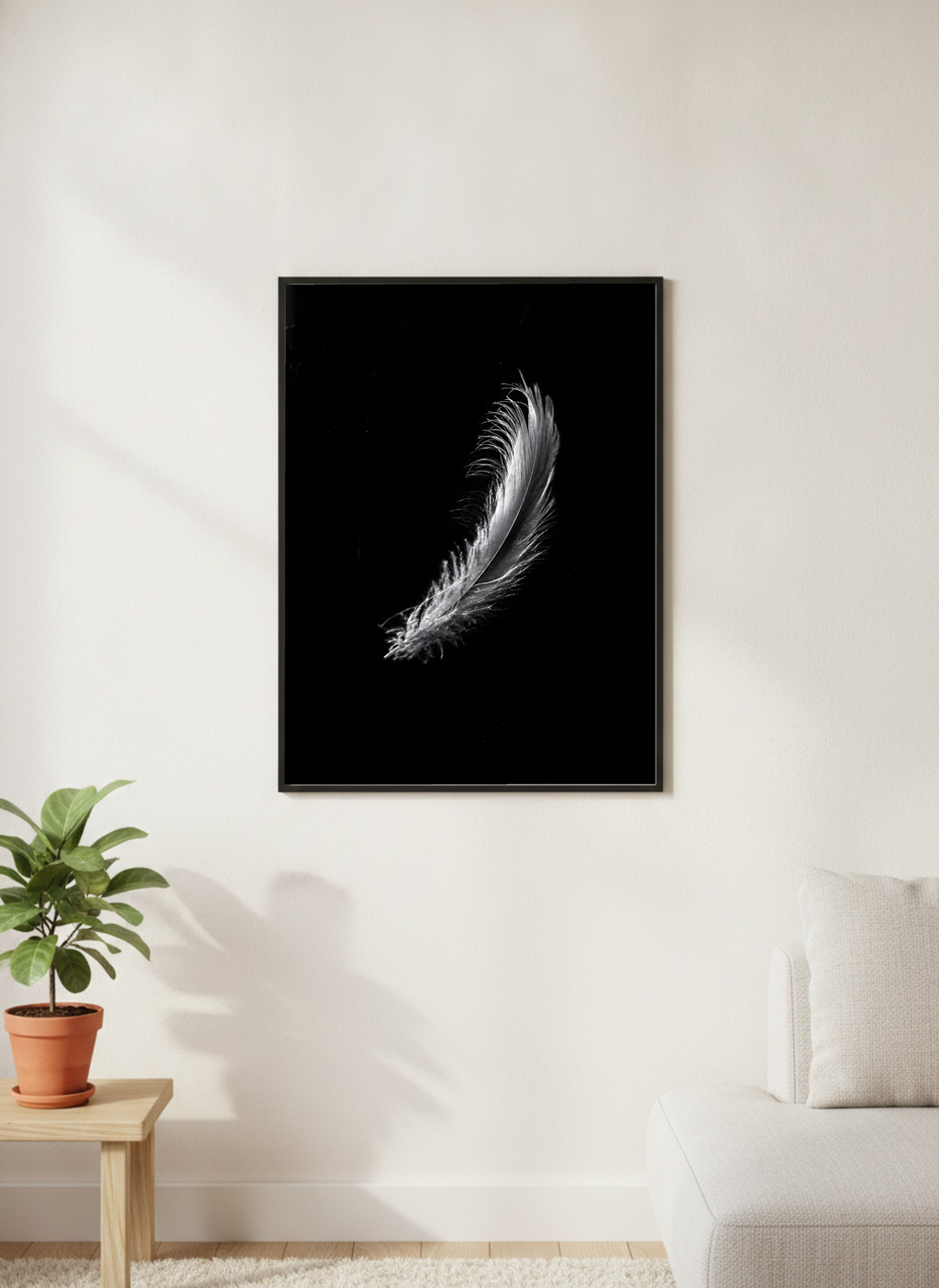 Noir Minimalist Feather